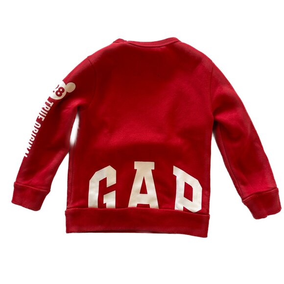 Gap Baby Limited Edition Disney Mickey Mouse True Original Logo Sweatshirt Red 5 - Picture 10 of 11